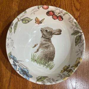 Pier 1 Sofie the Bunny Round Cereal Soup Serving Bowl Appro 6.5”